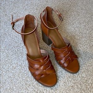 Universal Thread Open Toe High Heel Sandals Brown